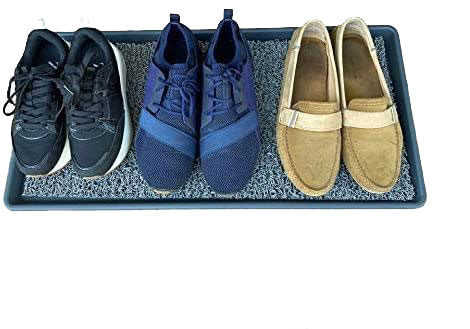 Shoe cleaning tray and mat